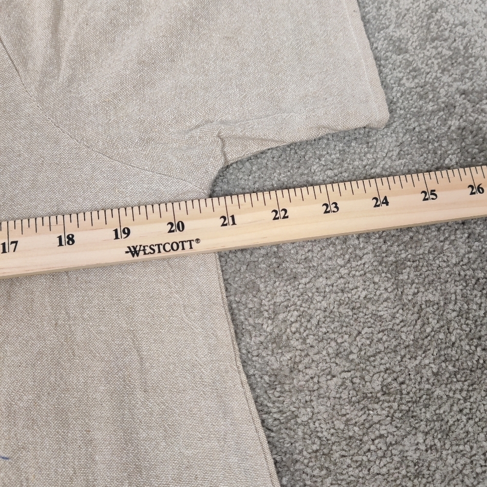 Funny Yak Women's Flax Beige 100% Cotton Dress Size Large Hippie Boho Lagenlook - Picture 7 of 8